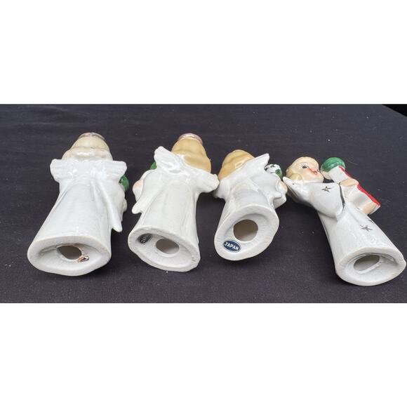 1950s Commodore Japan Heavenly Christmas Noel Angel Candle Holders Figurines - Picture 9 of 10